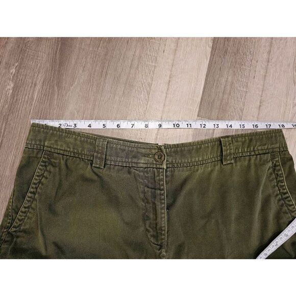 L.L.Bean Womens 16 Canvas Pants Olive Green - Picture 6 of 8